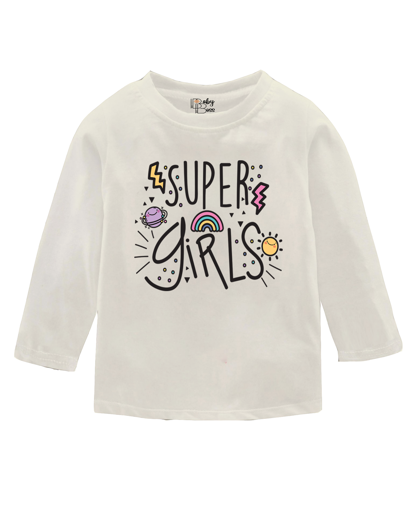 Super Girl Vanilla Ice Full Sleeves Girls T-shirt