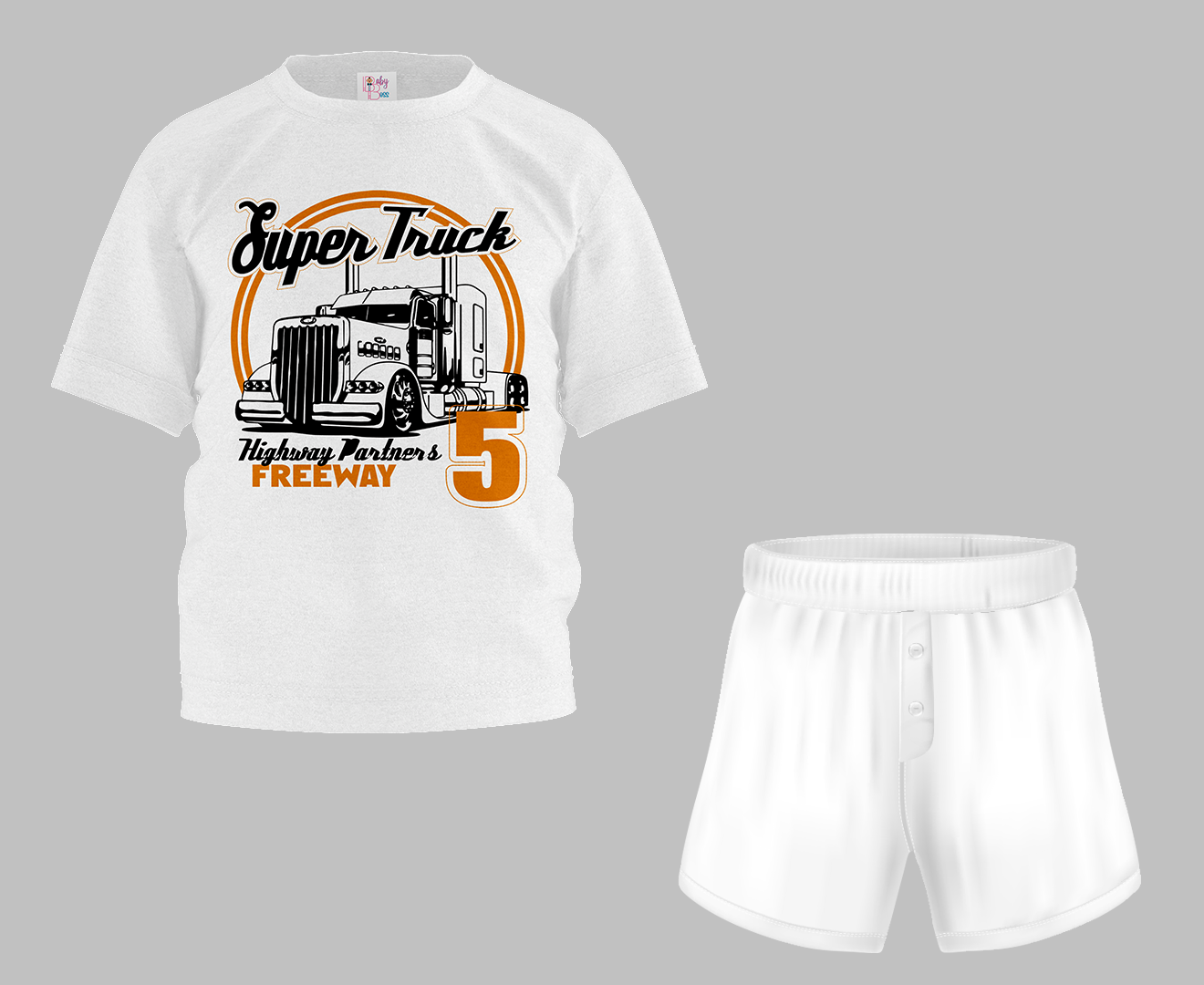 Super Truck Half Sleeve T-Shirt & Short Set