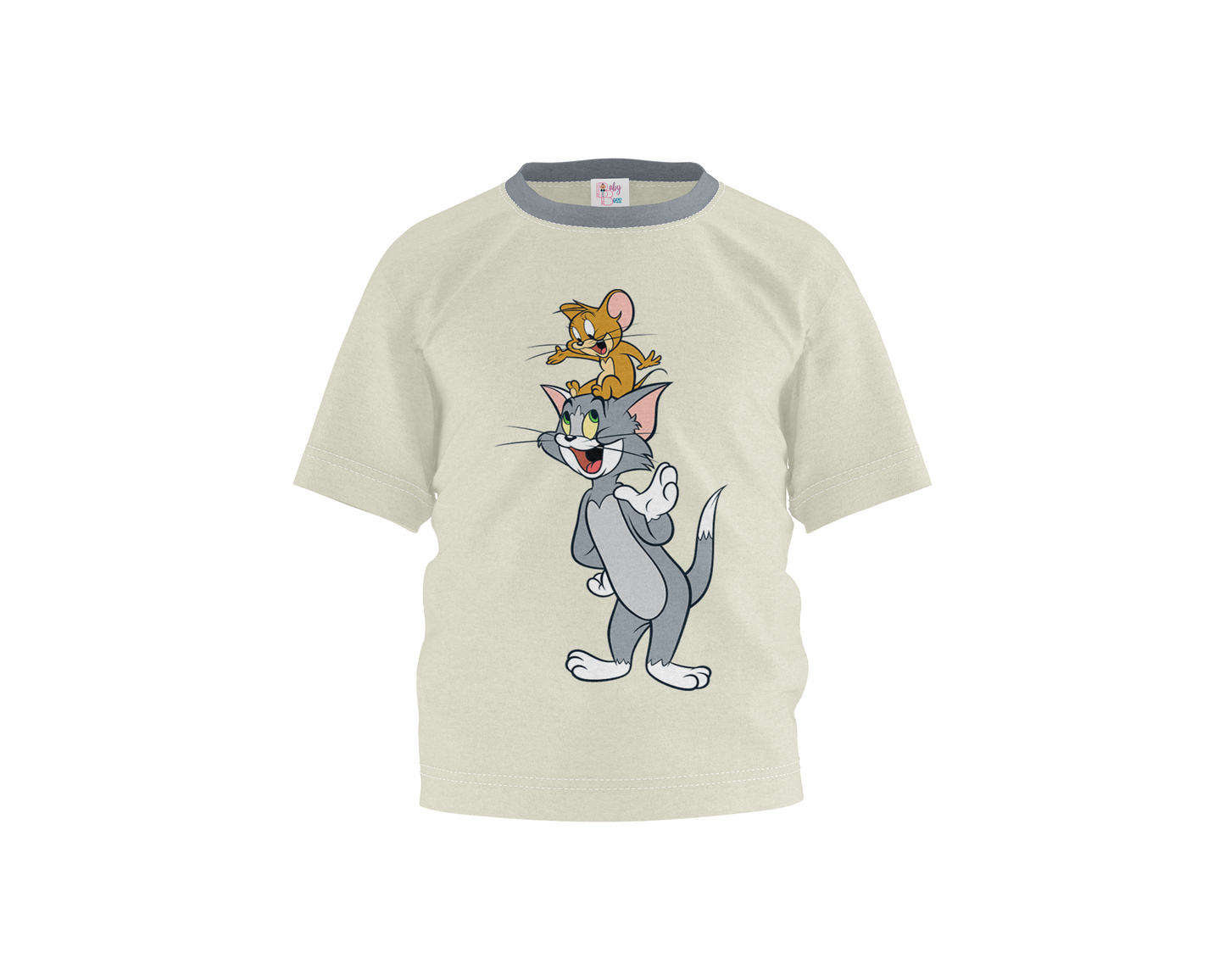 Jerry Above Tom Vanilla Ice with Grey Sleeves Girl's T-shirt