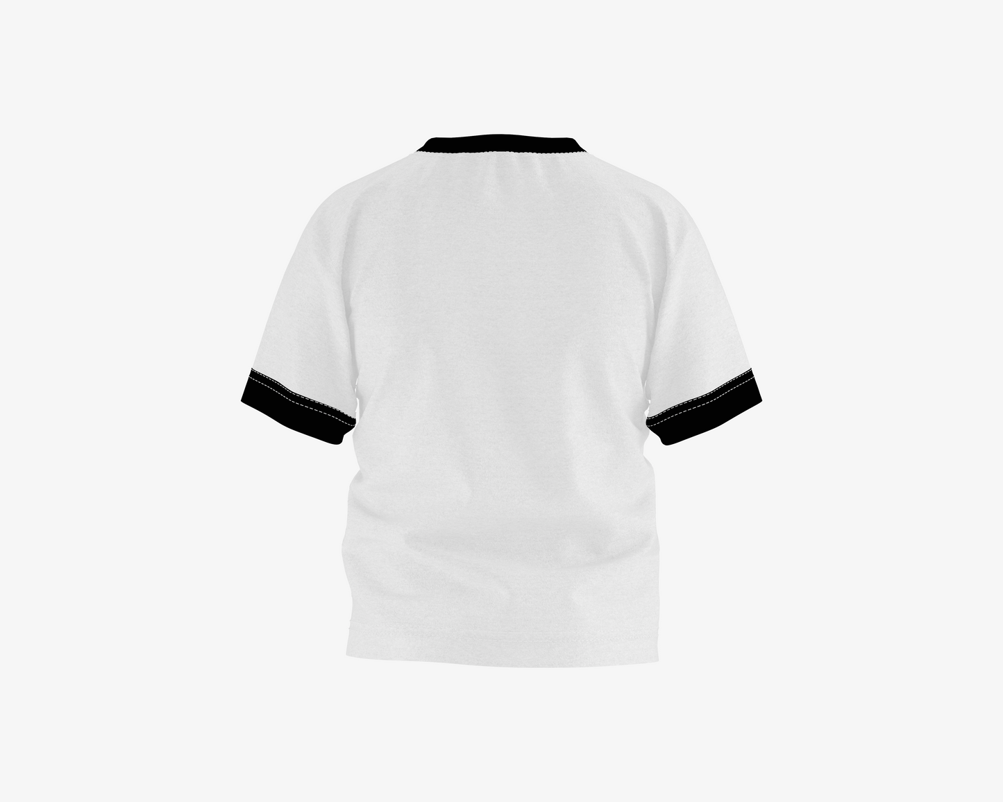 Let's Play Panda White With Black Sleeves Boy's T-shirt