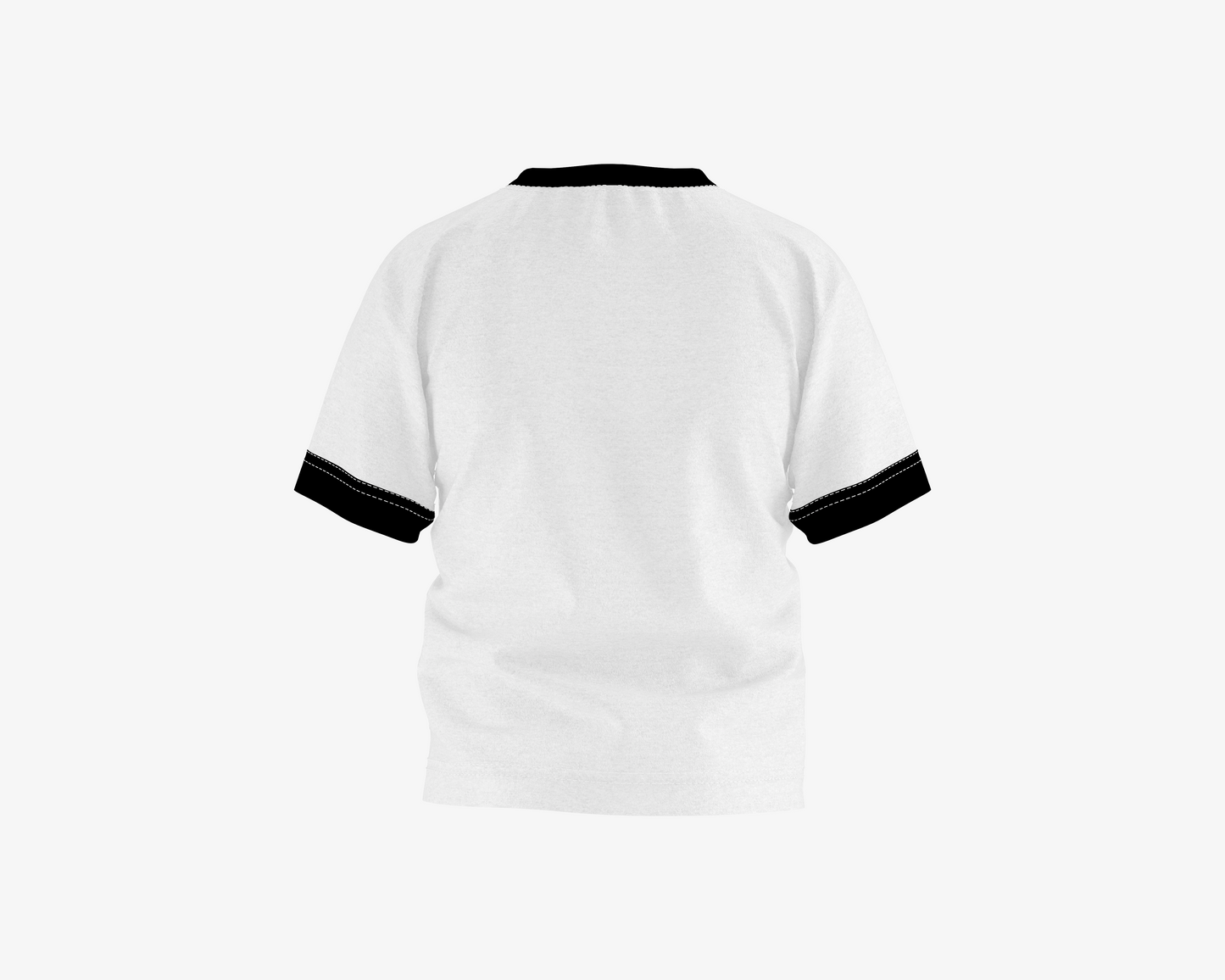 Hey Mickey White With Black Sleeves Boy's T-shirt