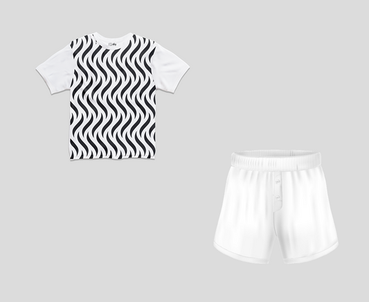 Zigzag AOP Half Sleeve T-Shirt & Short Set